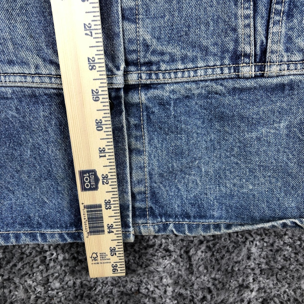 Vintage Levis Coat Womens Medium Blue‎ Denim Corduroy Collar Long Western USA - Picture 7 of 10